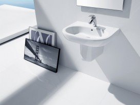 Раковина для ванної підвісна Roca Meridian-N 45 см одним отвором під змішувач біла A327245000