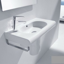 Раковина для ванной подвесная Roca Meridian 60х32 см с отверстием под смеситель слева керамика белая A32724X000