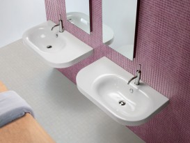 Раковина для ванной подвесная с одним отверстием левая Hatria DAYTIME 86х50 см Y0YJ01