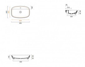 Раковина для ванной полувстраиваемая Catalano Green Lux 65х42 керамическая цвет белый 165GRLXN00