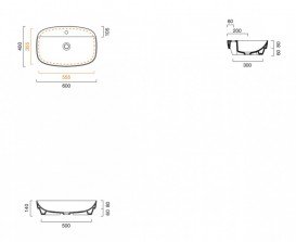 Раковина для ванної полувстраіваемие Catalano Green Lux 60х40 керамічна колір білий 160GRLXN00
