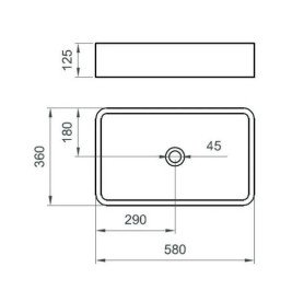 Раковина для ванної Ponsi Musa 58х36 см чорний матовий BLCERNMUSA0012