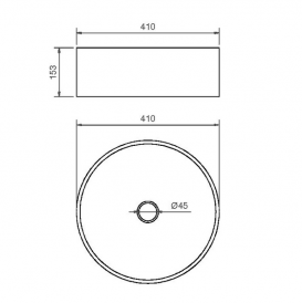 Раковина для ванной Ponsi Musa накладная Ø41 см керамика белый глянец BL CER L MUSA 0005