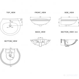 Раковина для ванної Primera Antique підвісна 63х52 білий 8100016