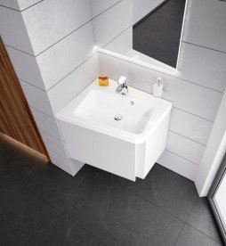 Раковина для ванной Ravak 10° 550 L с отверстием искусственный мрамор белая XJIL1155000