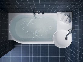 Раковина для ванной Ravak ARC 82,8х43,6 см полка слева литой мрамор белый XJXL1283000