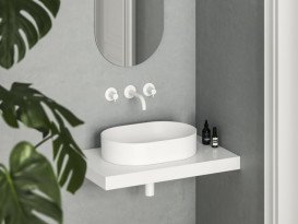 Раковина для ванної кімнати Ravak Ceramic Slim O 55х37 см кераміка матовий білий XJX0E155000