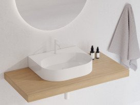 Раковина для ванної кімнати Ravak Ceramic Slim Wall O 55,3х45,2 см кераміка матовий білий XJX0E155003