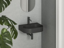 Раковина для ванной Ravak Ceramic Slim Wall O 55,3х45,2 см керамика матовый черный XJX0D155003