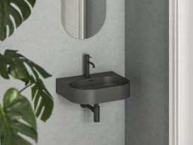 Раковина для ванной Ravak Ceramic Slim Wall O 55,3х45,2 см керамика антрацит XJX03155002