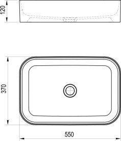 Раковина для ванної кімнати Ravak Ceramic Slim R 55х37 см кераміка матовий білий XJX0E155004