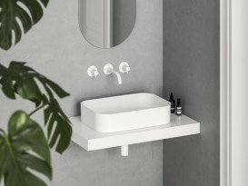 Раковина для ванної кімнати Ravak Ceramic Slim R 55х37 см кераміка матовий білий XJX0E155004