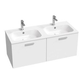 Раковина для ванной Ravak Chrome Slim двойная 120х49 см литой мрамор белый XJG01112001