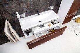 Раковина для ванной Ravak Clear 1000 с отверстием искусственный мрамор белая XJJ01110000