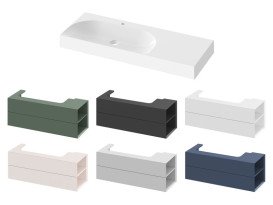 Раковина для ванної Ravak Lite 120х45 см R з отвором литий мармур білий XJXP1212000