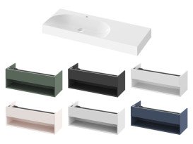 Раковина для ванной Ravak Lite 120х45 см R с отверстием литой мрамор белый XJXP1212000