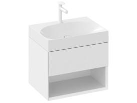 Раковина для ванной Ravak Lite 60х45 см с отверстием литой мрамор белый XJX01260004