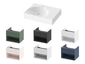 Раковина для ванної Ravak Lite 60х45 см R з отвором литий мармур білий XJXP1260000