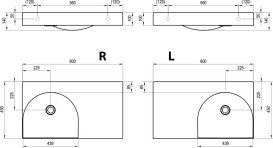 Раковина для ванной Ravak Lite 80х45 см R литой мрамор белый XJXP1380000