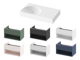 Раковина для ванной Ravak Lite 80х45 см R литой мрамор белый XJXP1380000