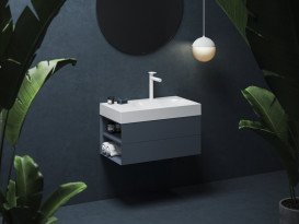 Раковина для ванної Ravak Lite 80х45 см L з отвором литий мармур білий XJXL1280001