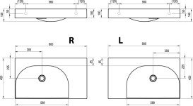 Раковина для ванної Ravak Lite 80х45 см R литий мармур білий XJXP1380001
