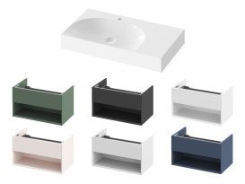 Раковина для ванной Ravak Lite 80х45 см R с переливом литой мрамор белый XJXP1280001