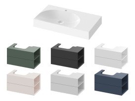 Раковина для ванной Ravak Lite 80х45 см R с переливом литой мрамор белый XJXP1280001