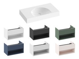 Раковина для ванной Ravak Lite S 80х45 см литой мрамор белый XJX01380000