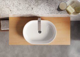 Раковина для ванной Ravak Moon 2 без перелива искусственный мрамор белая XJN01300002