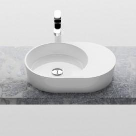Раковина для ванной Ravak Moon 2S без перелива искусственный мрамор белая XJN01300003