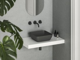 Раковина для ванной Ravak Uni 38 S Slim 38х38 см керамика антрацит XJX03138000