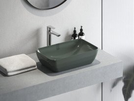 Раковина для ванной Ravak Uni 500 R Slim керамика серый GPX2240064