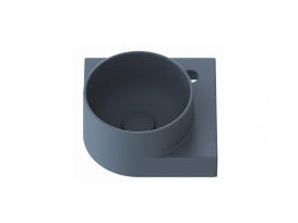 Раковина для ванної кімнати Ravak Yard 280 C 28х28 см кутова кераміка Deepsea Blue XJX07228000