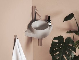 Раковина для ванной Ravak Yard 280 C 28х28 см угловая керамика дымчато-серый XJX0O228000