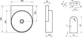 Раковина для ванной Ravak Yard 400 40,5х50 см керамика Alabaster Pink XJX0G040000