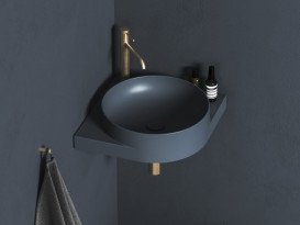 Раковина для ванной Ravak Yard 450 C 45х45 см угловая керамика Deepsea Blue XJX07245000