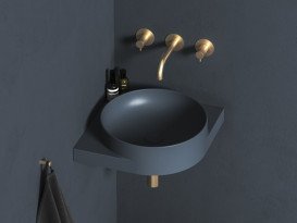 Раковина для ванної кімнати Ravak Yard 450 C 45х45 см кутова кераміка Deepsea Blue XJX07045000