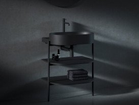 Раковина для ванной Ravak Yard 600 60,5х50 см керамика черный матовый XJX0D260002