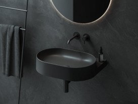 Раковина для ванной Ravak Yard 600 60,5х50 см керамика черный матовый XJX0D060000