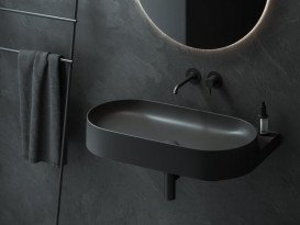 Раковина для ванної кімнати Ravak Yard 800 80,5х50 см кераміка чорний матовий XJX0D080000