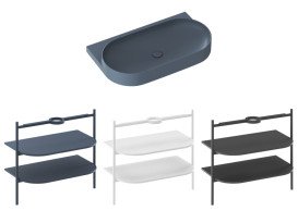 Раковина для ванної кімнати Ravak Yard 800 80,5х50 см керамік Deepsea Blue XJX07280000