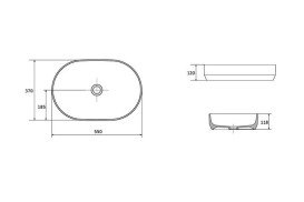 Раковина для ванной Ravak Zeta 550 Slim керамика белый GPXRC00011