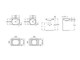 Раковина для ванної Roca Beyond 58,5х45 см Fineceramic® онікс A3270B6640