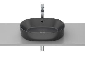 Раковина для ванної кімнати Roca Gap 55х39 см сантехнічна кераміка чорний матовий A3270Y1080