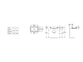 Раковина для ванної Roca Gap 60х37 см сантехнічна кераміка чорний матовий A3270Y2080