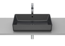 Раковина для ванної Roca Gap 60х37 см сантехнічна кераміка чорний матовий A3270Y2080