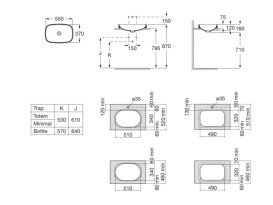 Раковина для ванной Roca Inspira 55х37 см Fineceramic® жемчужный A327504630