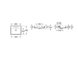 Раковина для ванної Roca Inspira 60х49 см Fineceramic® Supraglaze® білий A32752CS00