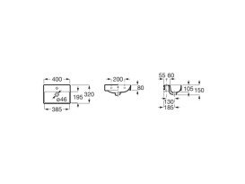 Раковина для ванной Roca Ona 40x36 см Fineceramic® белый A32768D000